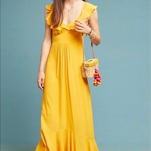 Canary yellow maxi dress